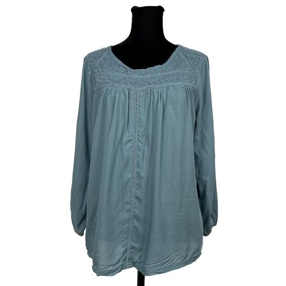 Prana Lace Bayou Blue Robyn Top - Women’s M - Picture 2 of 6